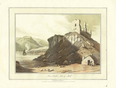 Arros Castle, Isle of Mull - William Daniell.  (antique print)