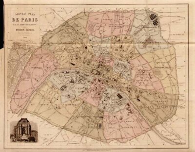 Nouveau Plan De Paris en 20 Arrondissements