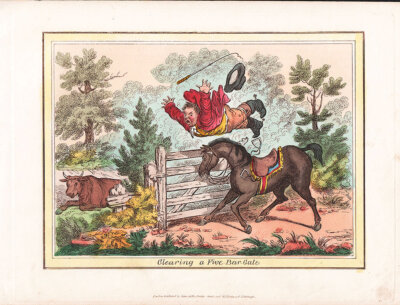 Gillray - Clearing a Five-Bar-Gate 