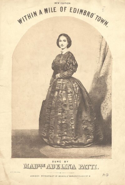 Adelina Patti.  (antique print)