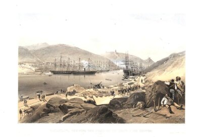 Balaklava shewing the state of the Quays and the Shipping in May 1855.