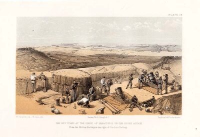 The new work at the Siege of Sebastopol on the right attack  From the Mortar Battery on the right of Gordon's Battery