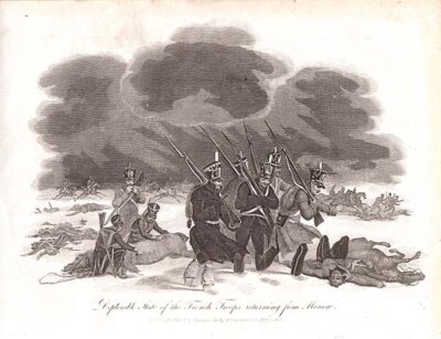 Deplorable State of the French Troops ereturning from Moscow