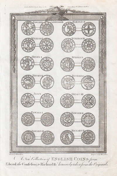 A New Collection of English Coins from Edward the Confessor to Richard II  Accurately taken from the Originals