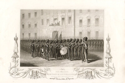 Her Majesty taking leave of the Fusilier Guards previous to their departure to the East