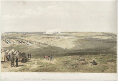 Crimean War - Distant View of Lord Raglan's Head Quarters before Sebastopol 