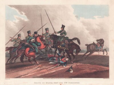 Death of Major Genl. Sir Wm. Posonby. (antique print)
