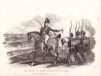 The Prince of Orange distributing his medals