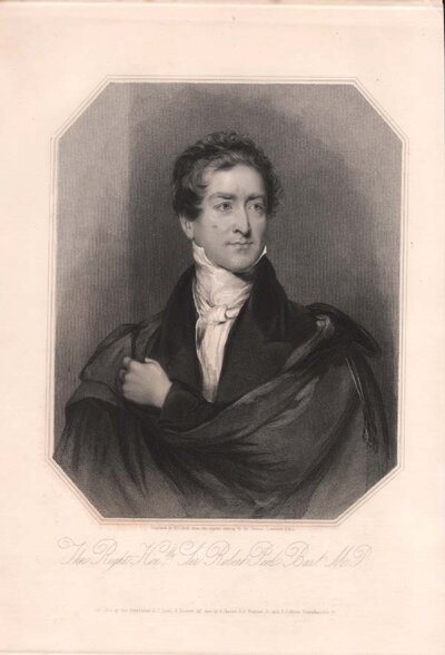 The Right Honble Sir Robert Peel Bart MP