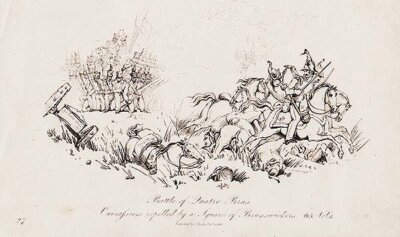 Battle of Quatre Bras Cuirassiers repelled by a Square of Brunswickers