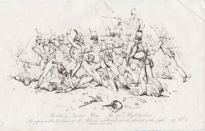 Battle of Quatre Bras  The 71st Highlanders The piper suddenly struck up the Pibroch & followed into the thickest of the fight