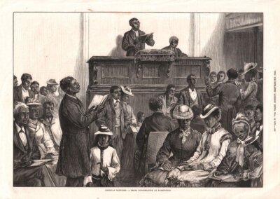 American sketches: A Negro congregation at Washington