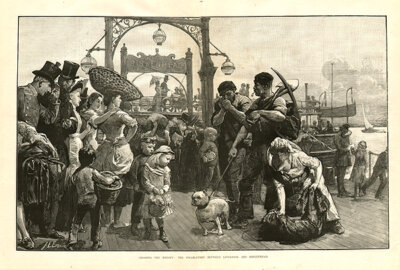 Crossing the Mersey :  The Steam-Ferry between Liverpool and Birkenhead