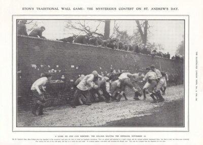 Eton's Traditional Wall Game - The mysterious contest on St. Andrew's Day.