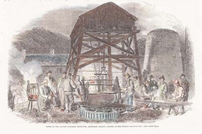 Scene of the recent colliery explosion Aberdare Valley - Mouth of the Middle Dyffryn Pit 