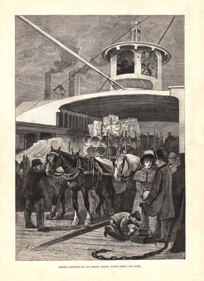 America Revisited by our spaecial artist  :  Fulton Ferry New York