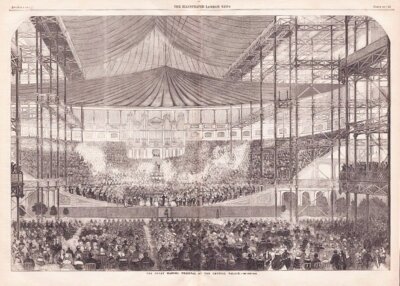 The Great Handel Festival at the Crystal Palace.  (antique print)