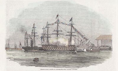 Ibrahim Pacha landing at Portsmouth