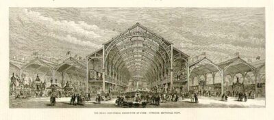 The Irish Industrial Exhibition at Cork : Interior sectional view
