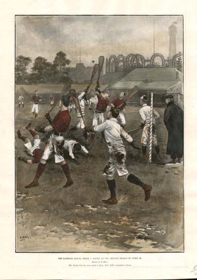 The Lacrosse Match North v South at the Chrystal Palace on April 18th