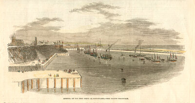 Opening of the New Docks at Sunderland  -  The Marine Procession