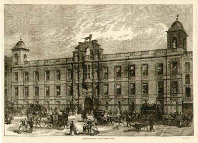 Northumberland House Strand Front  (antique print)