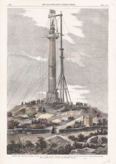 Raising the Anglesey Statue.....