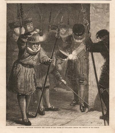 The Royal Body-guard searching the Vaults of the Houses of Parliament.....