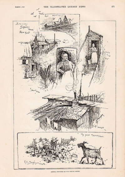 America Revisited by our Special Artist Sketches in Shanty Town New York