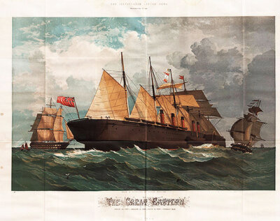 The Great Eastern from a painting by Edwin Weedon