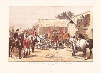 Sketches in the Hunting Field  No1  -  The Meet