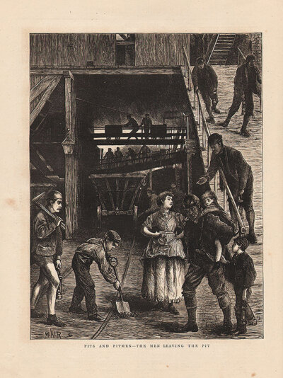 Pits and Pitmen  -  The Men leaving the pit