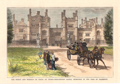 The Prince and Princess of Wales at Truro  -  Tregothnan Castle Residence of the Earl of Falmouth
