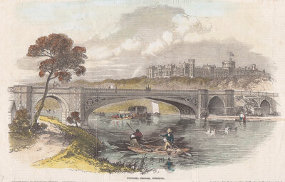 Victoria Bridge Windsor   (antique print)