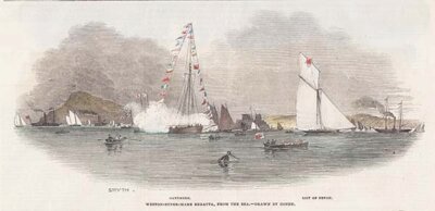 Weston-Super-Mare Regatta  -  The Champion Winning  Drawn by Condy