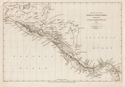 Map of the Isthmus of Central America