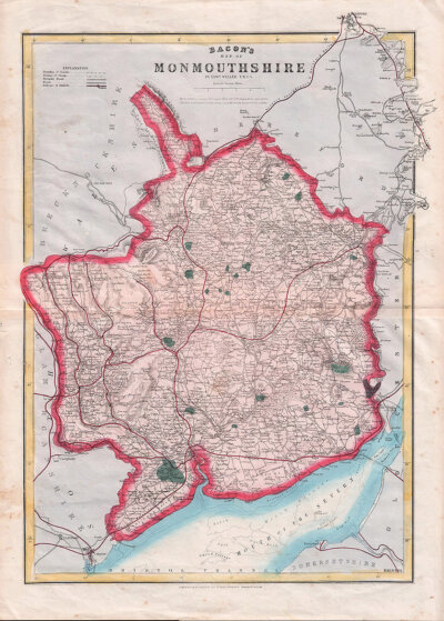 Bacon's Map of Monmouthshire.
