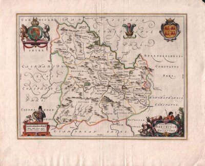 Joannes Blaeu  -  Comitatus Brechiniae Brecknoke