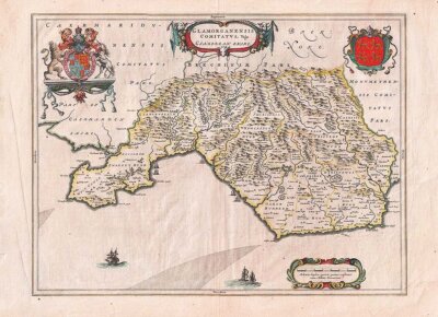 Glamorganensis Comitatus; Vulgo Glamorganshire  -  Joannes Blaeu
