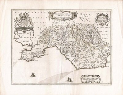 Blaeu  Glamorganensis Comitatus vulgo Glamorganshire