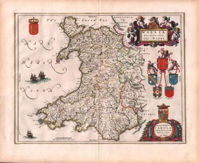 Wallia Principatus vulgo Wales - Johanes Blaeu.