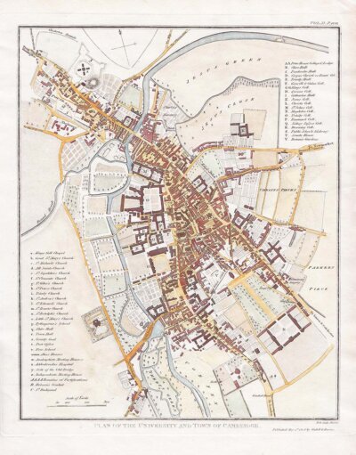 Plan of the University and Town of Cambridge.