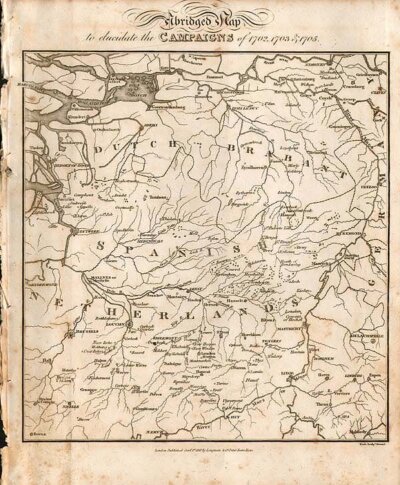 Abridged Map to elucidate the Campaigns of 1702 1703 & 1705