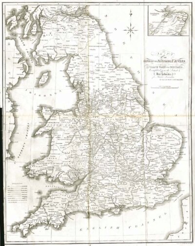 Map of the Canals and Navigable Rivers in England  Wales and Scotland