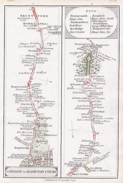 John Cary - London to Hampton Court.