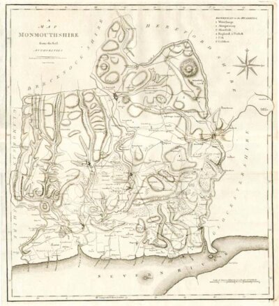 A Map of Monmouthshire from the best Authorities  -  John Cary
