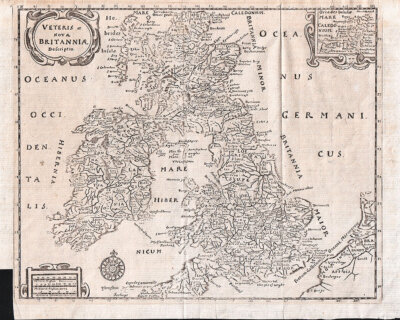  'Veteris et Novae Britanniae Descriptio' - Phlip Cluver, 1694.