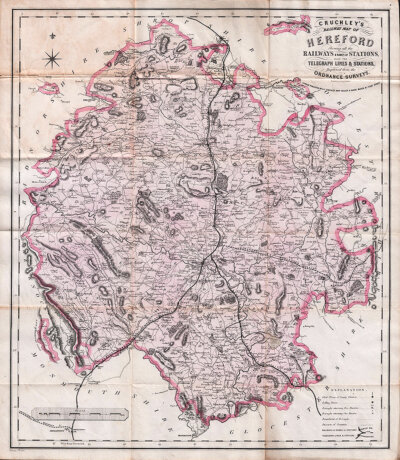 Cruchley's Railway Map of Hereford.....