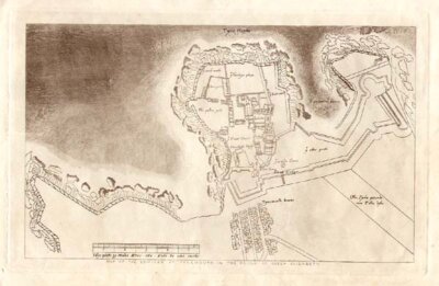 Map of the Edifices at Tynemouth in the Reign of Queen Elizabeth