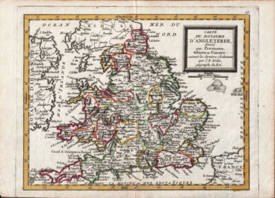 J. B. Nolin.  Carte Du Royaume D' Angleterre..... 
